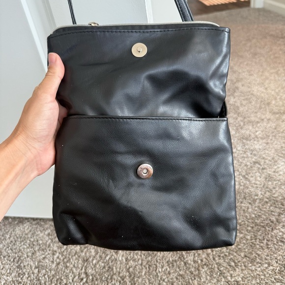 Black Leather Crossbody Bag - Picture 2 of 4